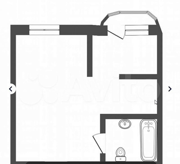 1-к квартира, Ершова, 10