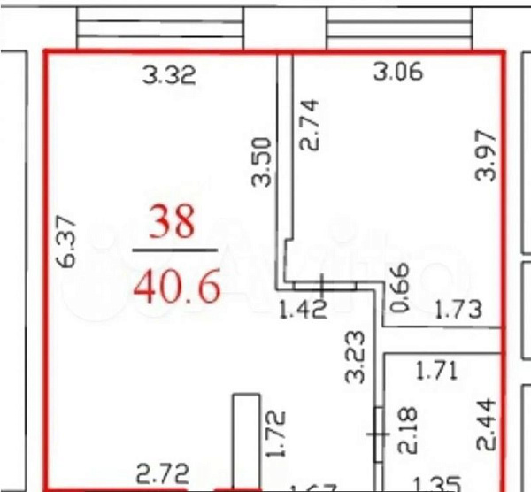 1-к квартира, Фармана Салманова, 1