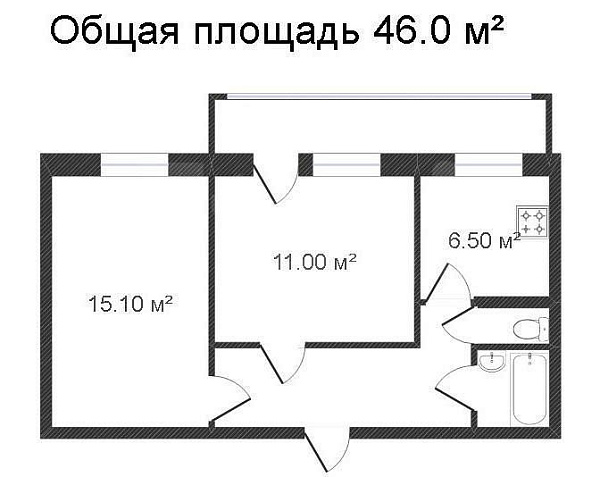 2-к квартира, Дружбы, 132