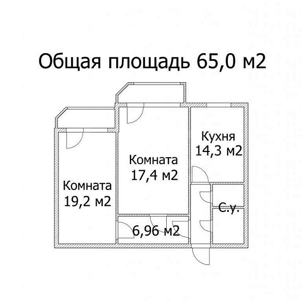 2-к квартира, Моторостроителей, 14