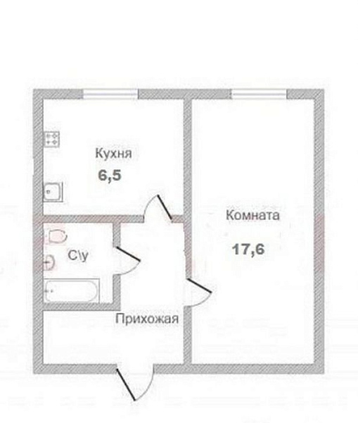 1-к квартира, Ватутина, 14