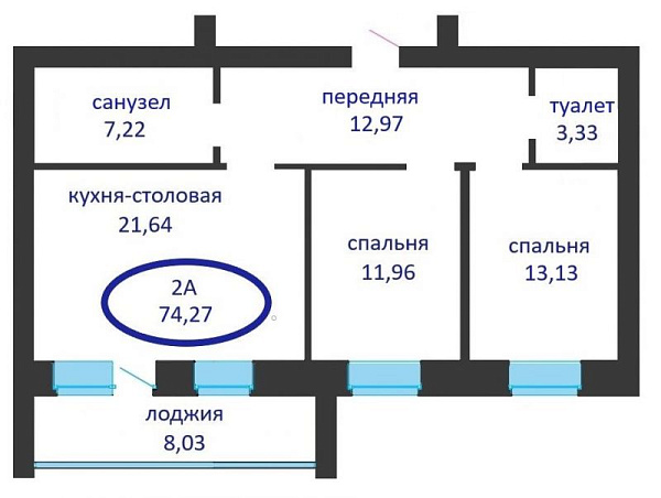 2-к квартира в новостройке, Тимофея Кармацкого, 