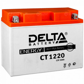 Мото аккумулятор "DELTA MOTO" CT 1220 AGM Y50-N18L-A3 (20Ач о/п)